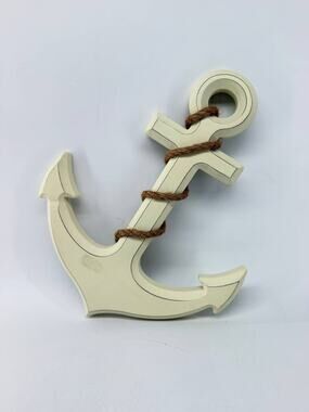 Sonoma Goods for Life Wooden Anchor Wall Decor Nautical Jute Rope Cream New